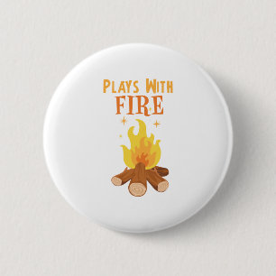 Chapa Redonda De 5 Cm Juega con fuego