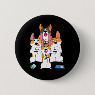 Chapa Redonda De 5 Cm Juego Corgi Juego de video Juego Gráfico Gamer Mem