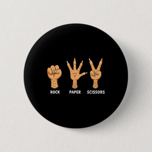 Chapa Redonda De 5 Cm Juego de manos Piedra Papel Tijera Garra de pájaro