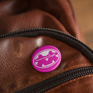 Chapa Redonda De 5 Cm Juego de mesa Pin de marco blanco