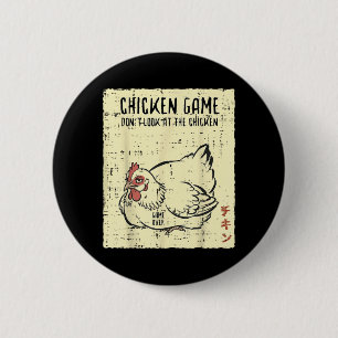 Chapa Redonda De 5 Cm Juego de pollo No mire Juego terminado Dicho diver