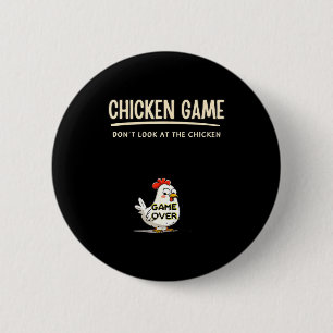 Chapa Redonda De 5 Cm Juego de Pollo No Mires Al Pollo Divertido Chic