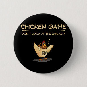 Chapa Redonda De 5 Cm Juego de pollos No mires al pollo