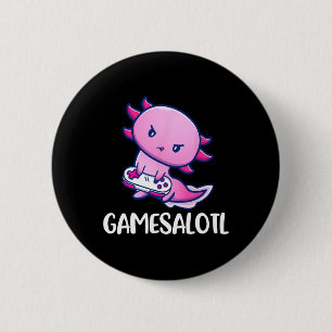 Chapa Redonda De 5 Cm Juego de vídeo Axolotl Cute