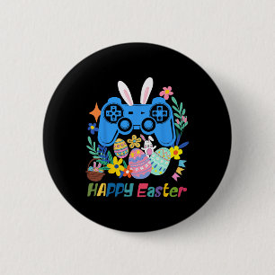 Chapa Redonda De 5 Cm Juego de video Bunny Eggs Costume Día de Pascua Ni