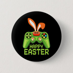 Chapa Redonda De 5 Cm Juego de video Easter Bunny Gaming Controller Game