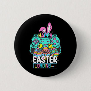 Chapa Redonda De 5 Cm Juego de video Easter Bunny Gaming Controller Game