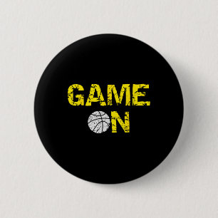 Chapa Redonda De 5 Cm Juego En Bysketbyll; Blue Black Yellow Gold Team C