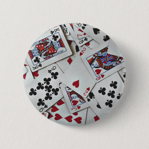 Chapa Redonda De 5 Cm Juegos de cartas de póquer Reina Rey