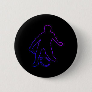 Chapa Redonda De 5 Cm Jugador de bádminton masculino de bádminton volant