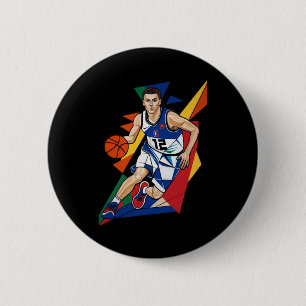 Chapa Redonda De 5 Cm Jugador de baloncesto 7
