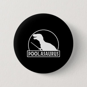 Chapa Redonda De 5 Cm Jugador de billar Poolasaurus Dinosaur Snooker Och