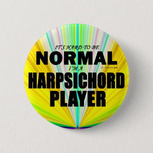Chapa Redonda De 5 Cm Jugador de clavicordos normal