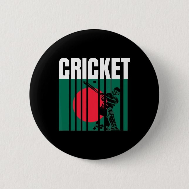 Chapa Redonda De 5 Cm Jugador de cricket 5  (Anverso)