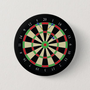 Chapa Redonda De 5 Cm Jugador de Dardos Ganador Triple Máximo 180 Diagra