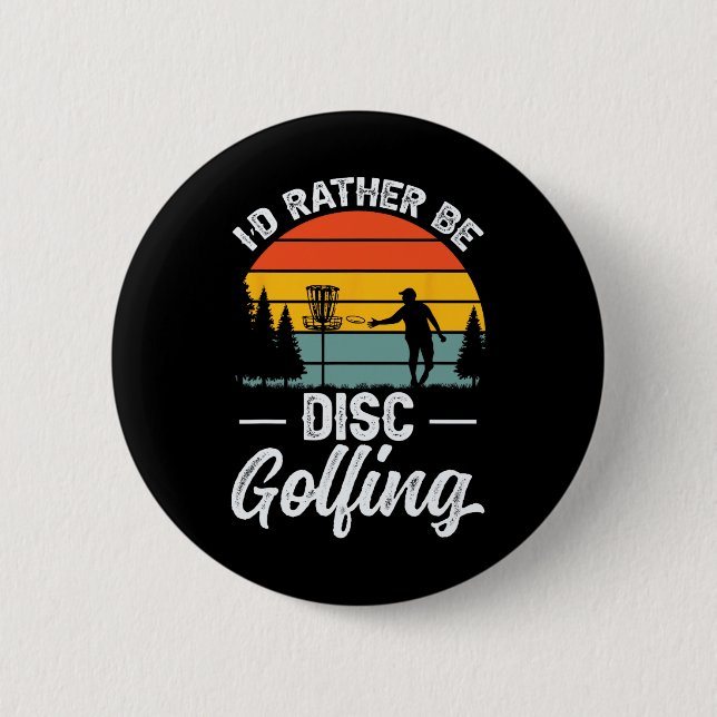Chapa Redonda De 5 Cm Jugador de Disc Golf _4  (Anverso)