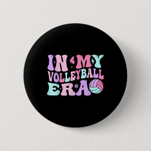 Chapa Redonda De 5 Cm Jugador de entrenador de voleibol en mi era