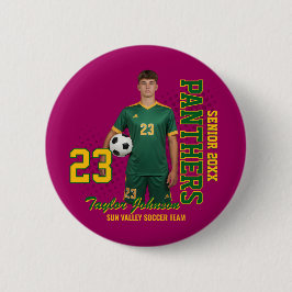 Chapa Redonda De 5 Cm Jugador de Fútbol Americano Personalizado Foto Equ