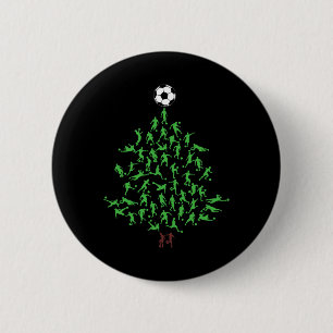 Chapa Redonda De 5 Cm Jugador de fútbol árbol de Navidad Xmas, fútbol Na