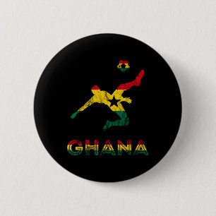 Chapa Redonda De 5 Cm Jugador de fútbol de Ghana Ghana Raíces Ghanesas E