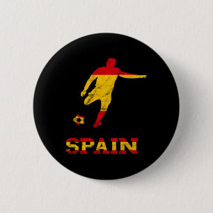 Chapa Redonda De 5 Cm jugador de fútbol español de España bandera Espana