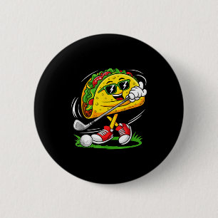 Chapa Redonda De 5 Cm Jugador de golf taco cinco de mayo golfista mexica