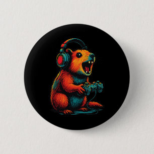 Chapa Redonda De 5 Cm Jugador de Hírax de Roca Awawa Videojuegos Diverti