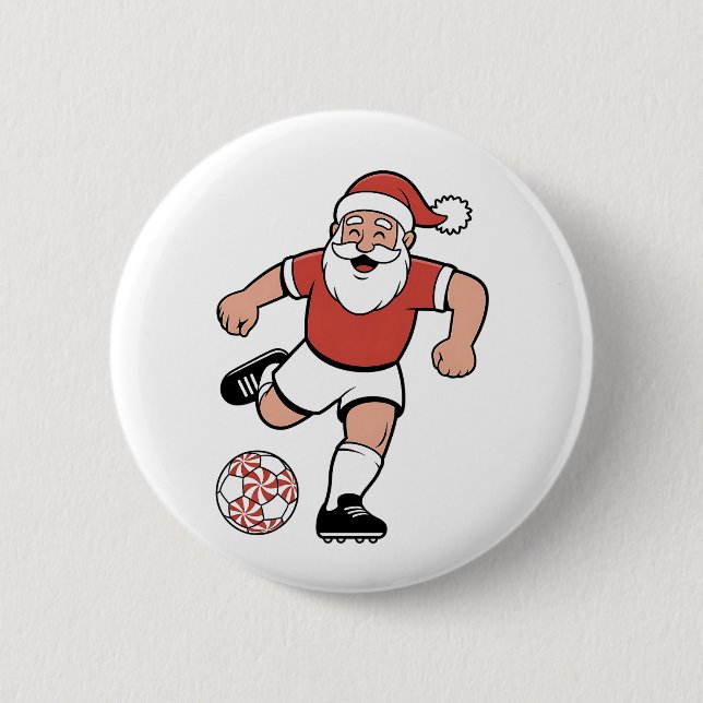 Chapa Redonda De 5 Cm Jugador de Navidades de fútbol de Santa Sede (Anverso)