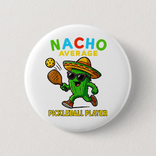 Chapa Redonda De 5 Cm Jugador de Pickleball No Promedio