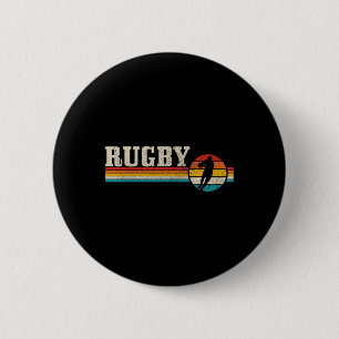 Chapa Redonda De 5 Cm Jugador de rugby vintage deporte retro hombres niñ