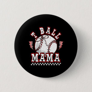 Chapa Redonda De 5 Cm Jugador de Softball Mamá de Béisbol Mama Game Day