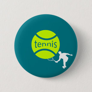 Chapa Redonda De 5 Cm Jugador de tenis