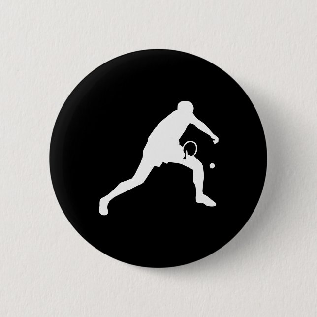 Chapa Redonda De 5 Cm Jugador de tenis de mesa (Anverso)