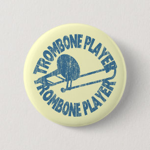 Chapa Redonda De 5 Cm Jugador de Trombone