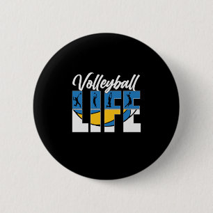 Chapa Redonda De 5 Cm Jugador de voleibol Vida útil del voleibol