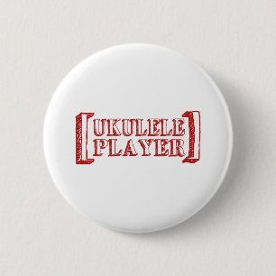 Chapa Redonda De 5 Cm Jugador del Ukulele
