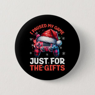 Chapa Redonda De 5 Cm Jugador Navidad Juegos Navideños Videojuegos Chico