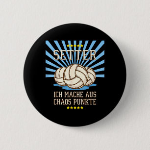 Chapa Redonda De 5 Cm Jugador Retro de Voleibol y Estrellas del Equipo S