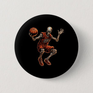 Chapa Redonda De 5 Cm Jugando al baloncesto Guay Funny Halloween