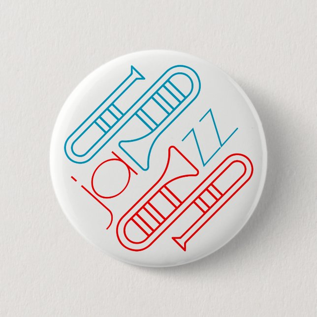 Chapa Redonda De 5 Cm Jugar al jazz (Anverso)