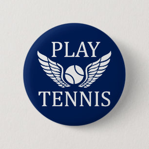 Chapa Redonda De 5 Cm Jugar al tenis