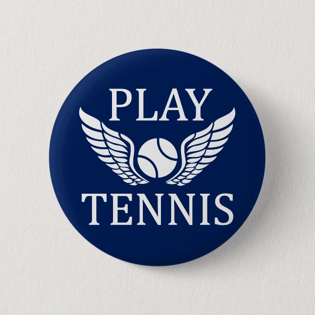 Chapa Redonda De 5 Cm Jugar al tenis (Anverso)