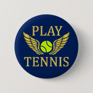 Chapa Redonda De 5 Cm Jugar al tenis