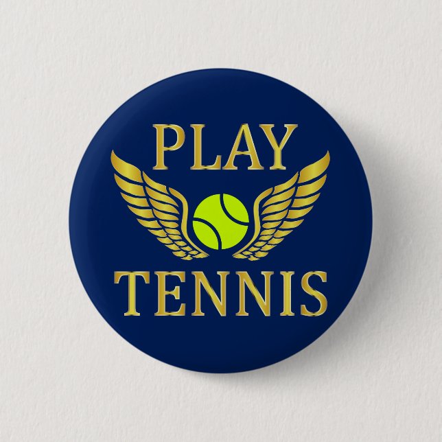 Chapa Redonda De 5 Cm Jugar al tenis (Anverso)