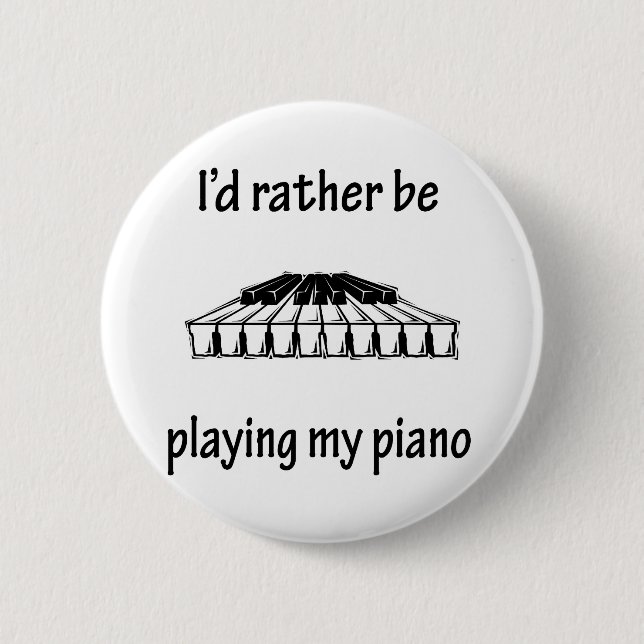 Chapa Redonda De 5 Cm Jugar mi piano (Anverso)