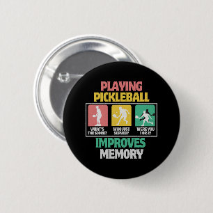 Chapa Redonda De 5 Cm Jugar Pickleball Mejora la Memoria