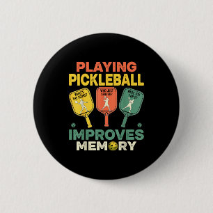 Chapa Redonda De 5 Cm Jugar pickleball mejora la memoria divertido pickl