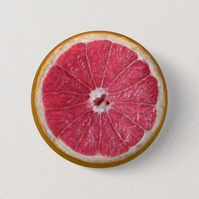 Chapa Redonda De 5 Cm Juicy Red Grapefruit (Anverso)