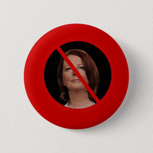 Chapa Redonda De 5 Cm Julia anti Gillard (Anverso)