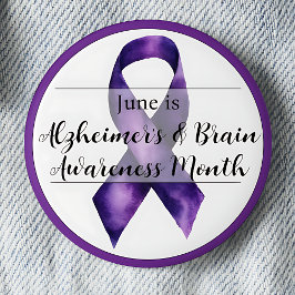 Chapa Redonda De 5 Cm June Alzheimer's & Brain Awareness Month